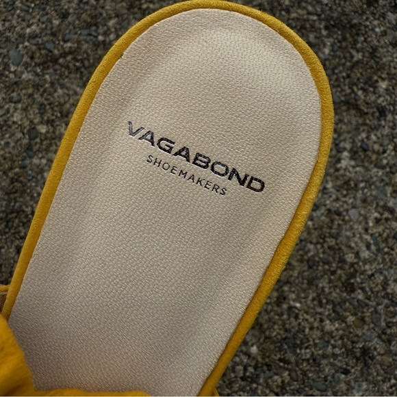 Vagabond Katlin Suede Slingback Mule in Yellow - Picture 4 of 9